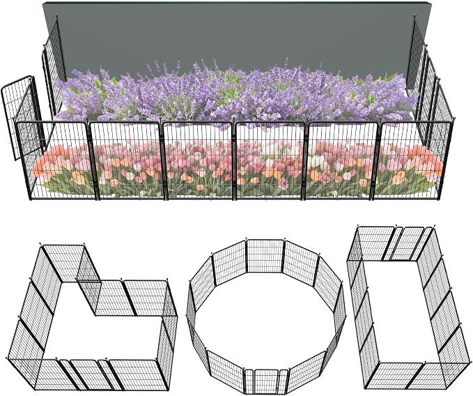 FXW Garden Fence Outdoor for The Yard – 40in x 27.3ft Heavy Duty Metal Animal by FXW