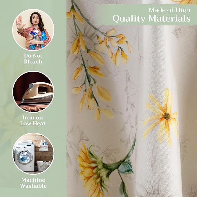 Maison d' Hermine Table Cloth Round Table 100% Cotton 69 Inches Tablecloth - Image 3