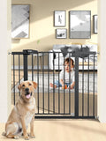 36.2" Extra Tall Baby Gate for Stairs, 29.5-46" Wide Dog Gate for Doorways by PLZOIT-Baby