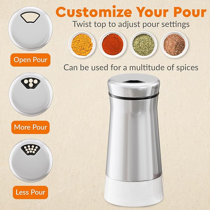 HOME EC Original Glass Salt shaker or Pepper Shaker - Image 2