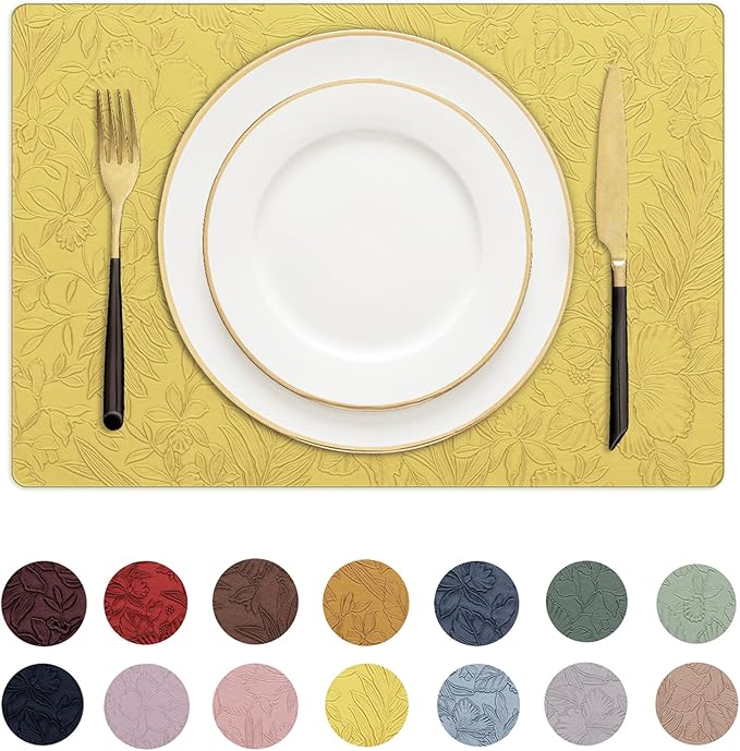 Romanstile Vinyl Placemats Set of 6-12 X 18 Inch by Romanstile