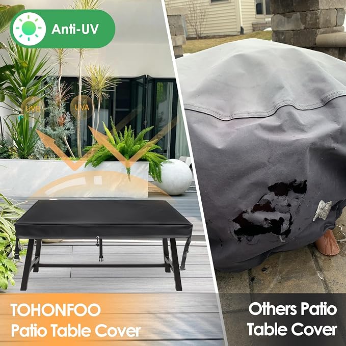 TOHONFOO Rectangular Patio Table Cover - Image 5