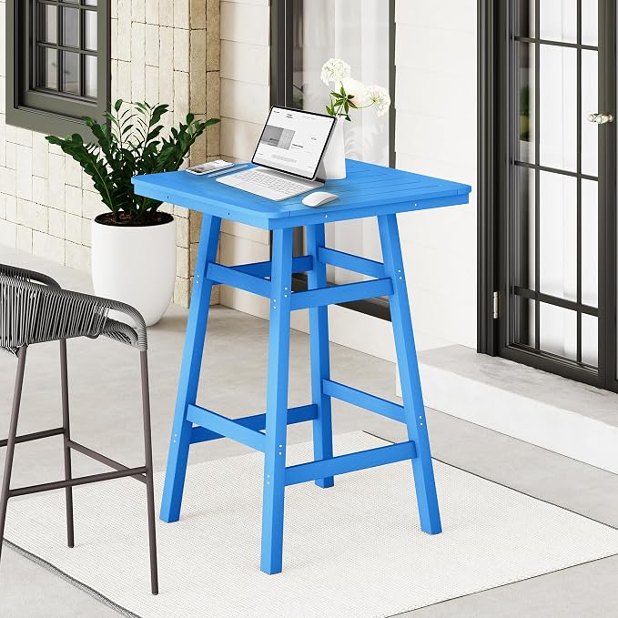 Costaelm Outdoor Bar Table, Patio Bistro Dining Pub Table - Image 8
