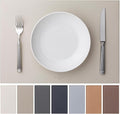 Faux Leather Placemats Set of 8 Vinyl Washable Wipeable Table Mats by BAROYAL