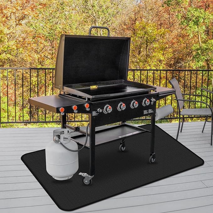 Grill Floor Mats 75 x 40 Inch Fiberglass with Silicone Coating