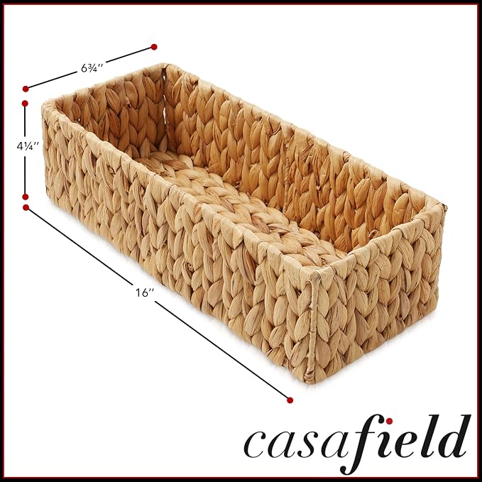 Casafield Set of 2 Bathroom Storage Baskets, Natural - Image 7