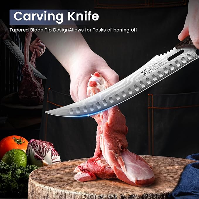 Butcher Knife Set, Meat Cleaver Chef Knife Set, Japanese Style High Carbon - Image 4