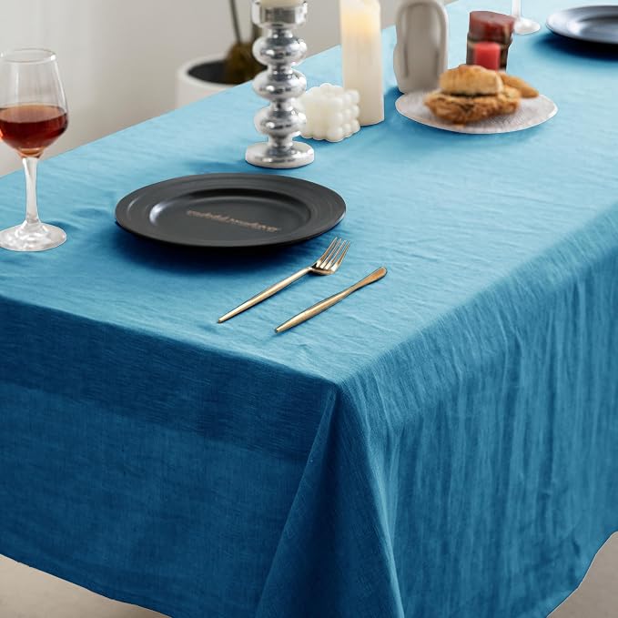 EVERLY 100% Pure Linen Rectangle Tablecloths 60x120Inches - Image 4