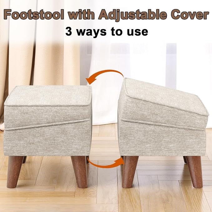 Ottoman Foot Rest, Small Footstool Ottoman - Image 3