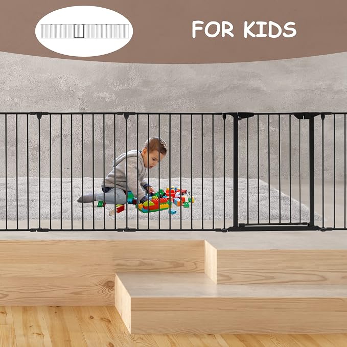 AUXSOUL 196" Extra Wide Baby Gate Metal Safety Playpen - Image 5