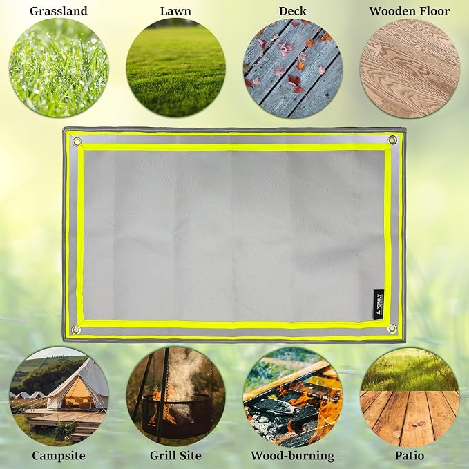 POMOLY Fire Pit Mat, Fireproof Mat Visible at Night-Great - Image 7