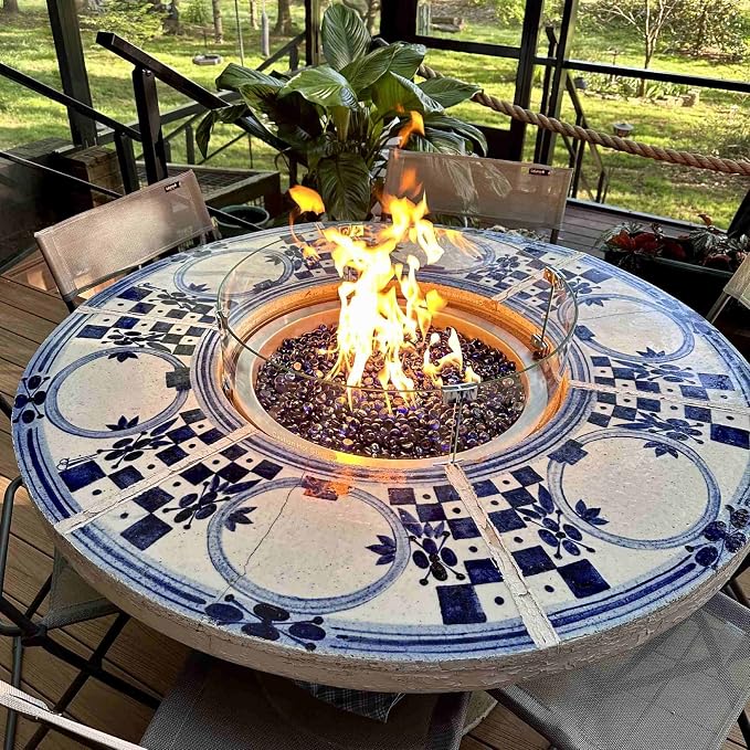 Celestial 23" x 6" Round Wind Guard, fits Celestial 19” Round Fire Pit Burner - Image 5