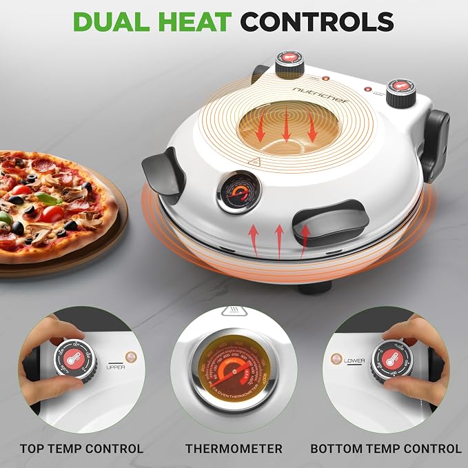 NutriChef Electric Pizza Oven | 1200W Countertop Pizza Maker - Image 5