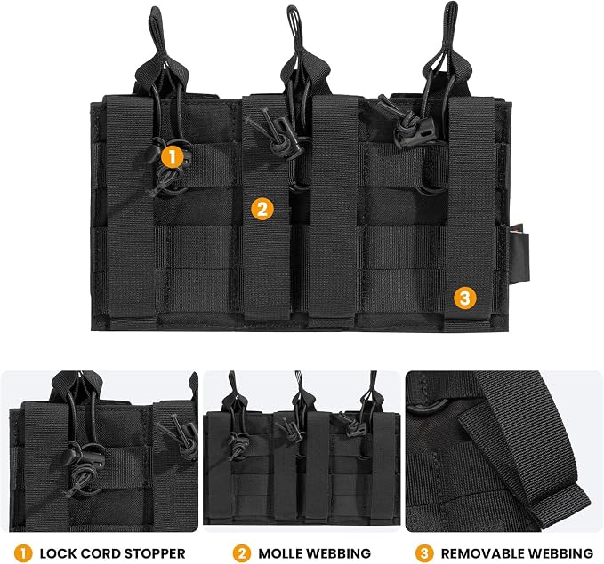 EXCELLENT ELITE SPANKER Tactical Open-Top Single/Double/Triple Molle Mag Pouch - Image 4
