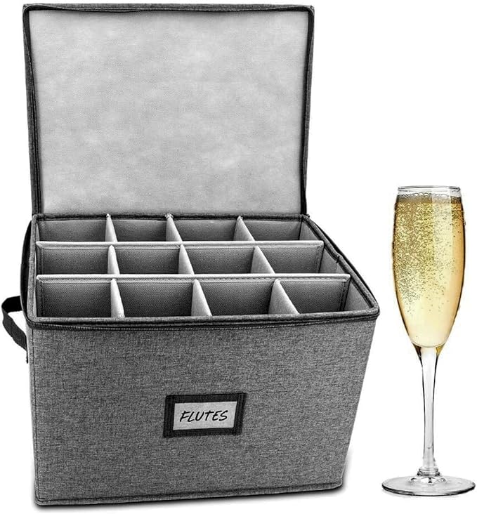HOMELUX THEORY Champagne Flute Storage Box by HomeluxTheory