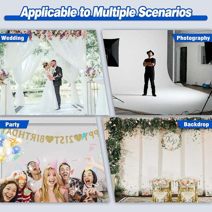 Pipe and Drape Backdrop Stand 8ftx10ft Adjustable Background Support System - Image 6