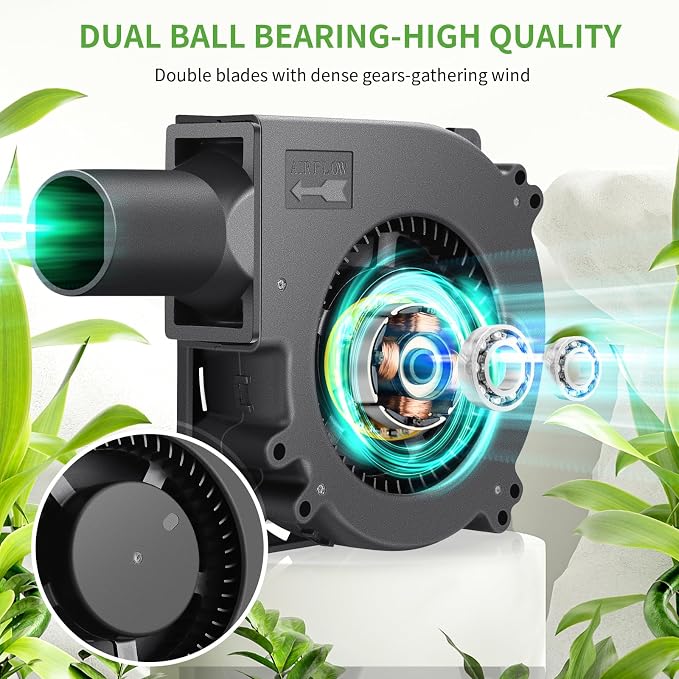 120mm x 32mm Small BBQ 12V Electric Blower Fan - Image 3