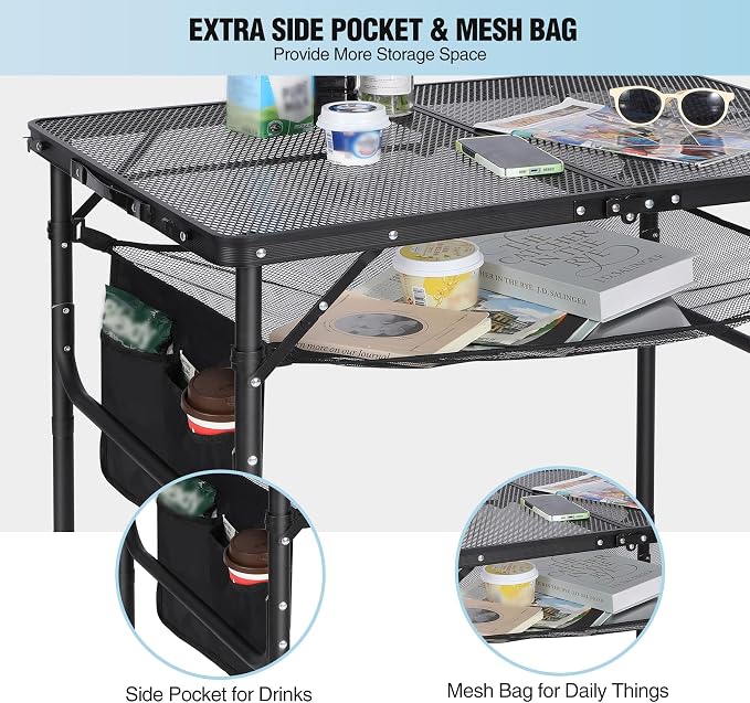 RedSwing Folding Grill Table, Aluminum Portable Grill Stand Table - Image 5
