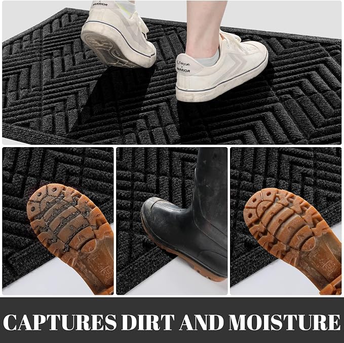 Yimobra Door Mats Outdoor 29.5x17, All-Season Waterproof Outdoor Mats - Image 2