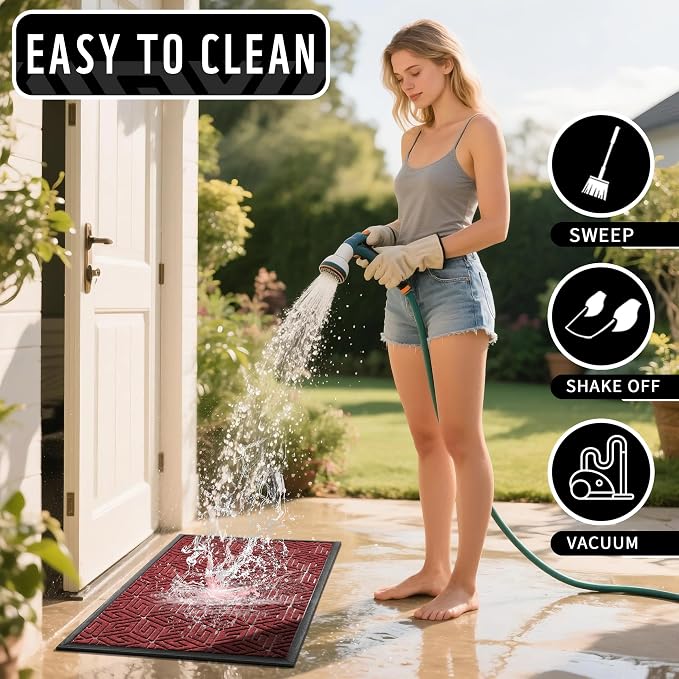 Yimobra Large Door Mat 36x24, All-Weather Waterproof Outdoor Mats - Image 5
