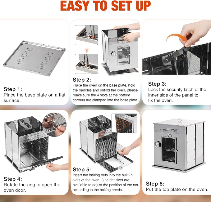 REDCAMP 14"H Foldable Camping Oven - Image 8