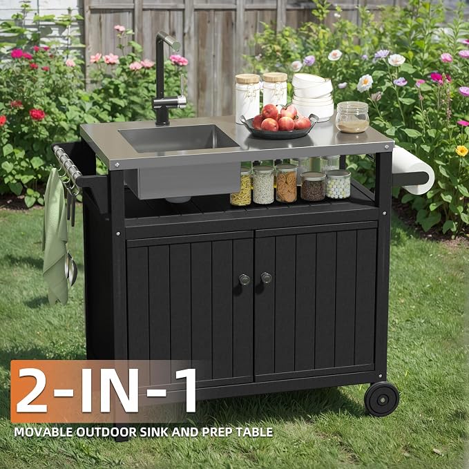 TORVA Multi-Functional Outdoor Grill Cart - Image 2