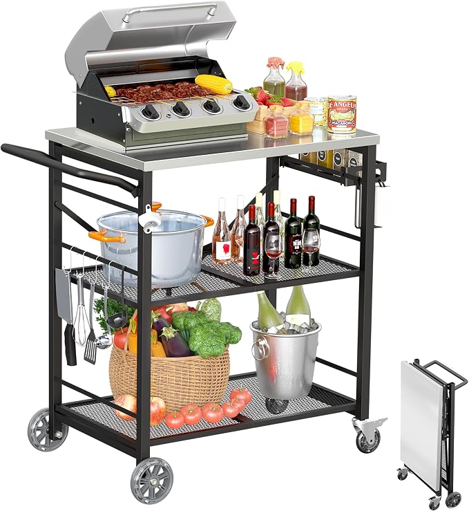 Ciokea Folding Outdoor Grill Cart by CIOKEA