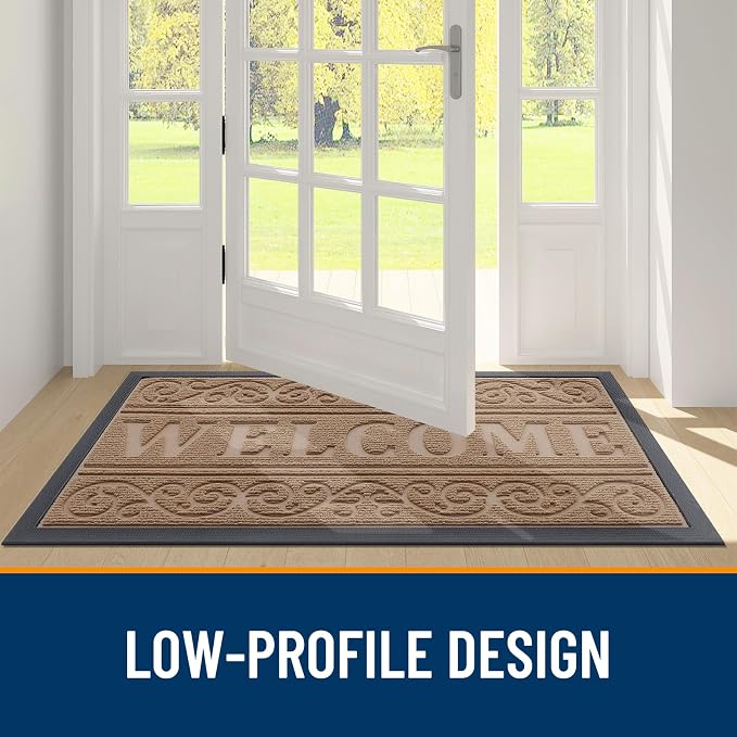 OLANLY Welcome Door Mat Indoor Outdoor Entrance, Heavy Duty Sturdy Front Door - Image 4