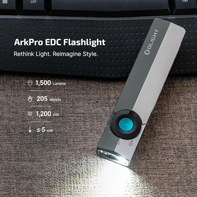 OLIGHT ArkPro EDC Flat Flashlight Rechargeable - Image 2