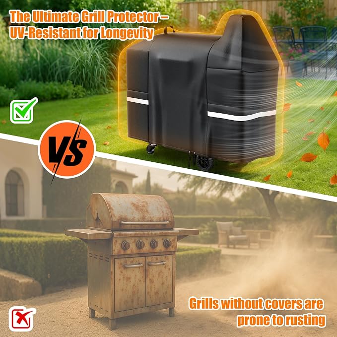 Hisencn Grill Cover for Pit Boss Austin XL, 600D Heavy Duty Pellet Smoker BBQ - Image 7