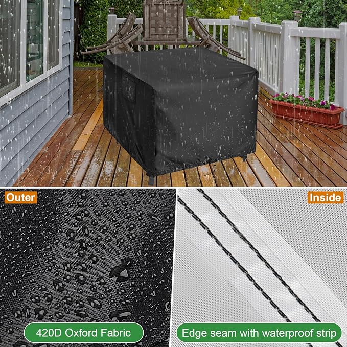 Outdoor Table Cover Square 36 inch Patio Table Cover Waterproof Patio Furniture - Image 4