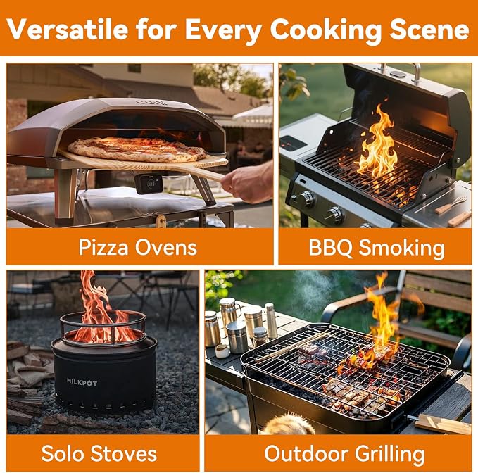 Hickory Pizza Oven Wood 6 Inch, 15 lbs Box – Kiln Dried & Bark-Free Firewood - Image 5