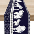 Boho Elephant Table Runner, Rustic African Tribal Traditional Diwali India by Unknown