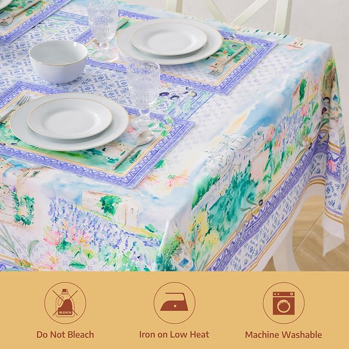 Maison d' Hermine Premium Table Cloth Rectangle Table 100% Combed Cotton 140 x - Image 8