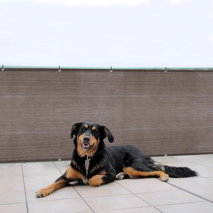 SUNNY GUARD 3'x10' Brown Balcony Deck Privacy Screen Fence, Apartments Railing - Image 7