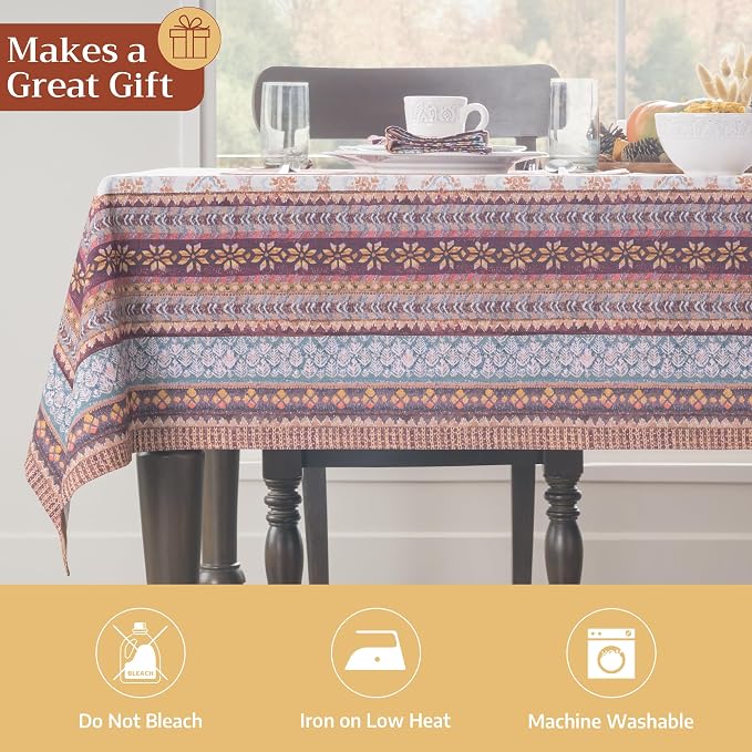 Maison d' Hermine Table Cloth Square Table 100% Cotton 54 x 54 Inches Fall - Image 5
