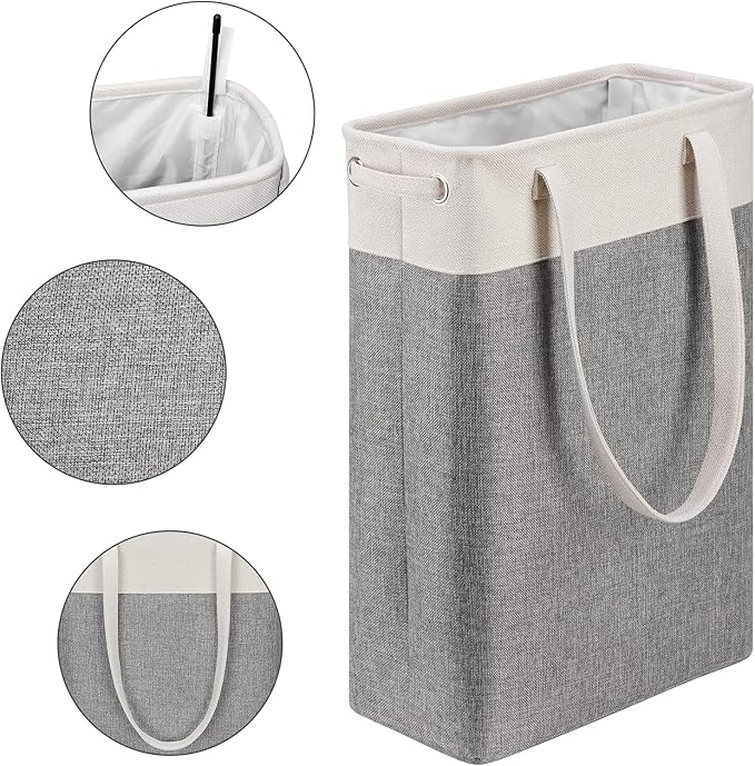 Collapsible Laundry Baskets Double Laundry Hampers Large Foldable Laundry - Image 6