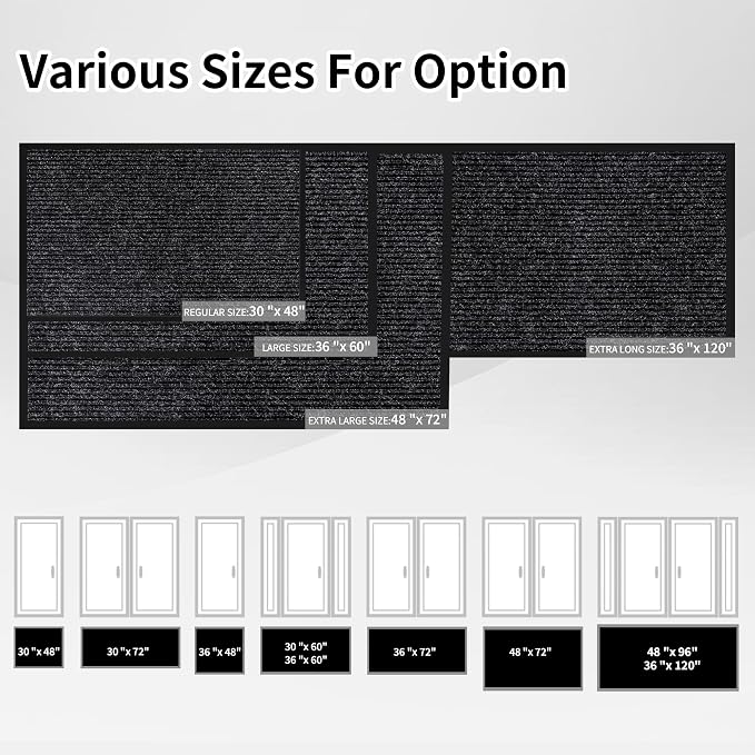 Front Door Mat Indoor Outdoor Entrance, Non-Slip Absorbent Entryway Mat - Image 8