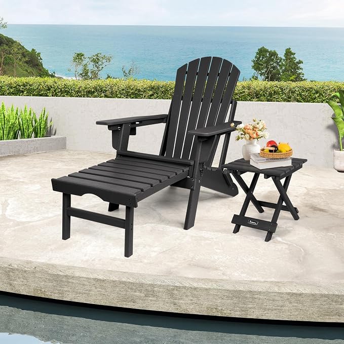 FUNBERRY Outdoor Folding Adirondack Side Table, Portable No Assembly Patio End - Image 9