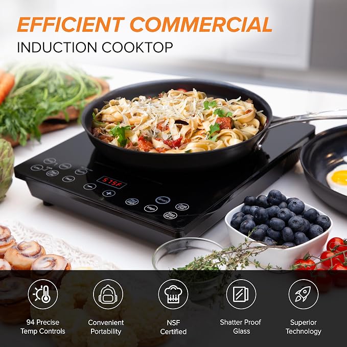 Nuwave Portable Induction Cooktop, NSF-Certified Single Electric Burner - Image 2