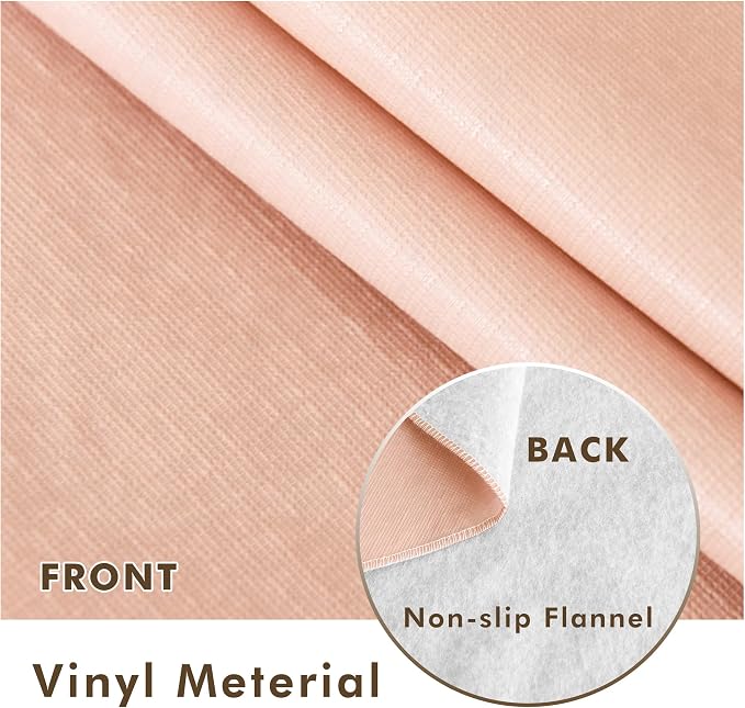 Nasitos 2 Pack Vinyl Tablecloth Rectangle 60x84 Inch-Wedding Champagne Table - Image 3