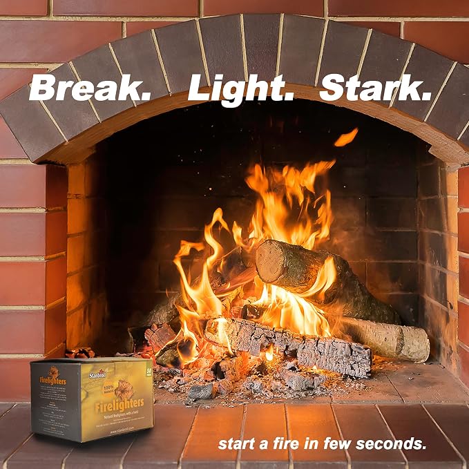 Stanbroil 50 pcs Fire Starters, Natural Charcoal Fire Starters Super Fast - Image 4