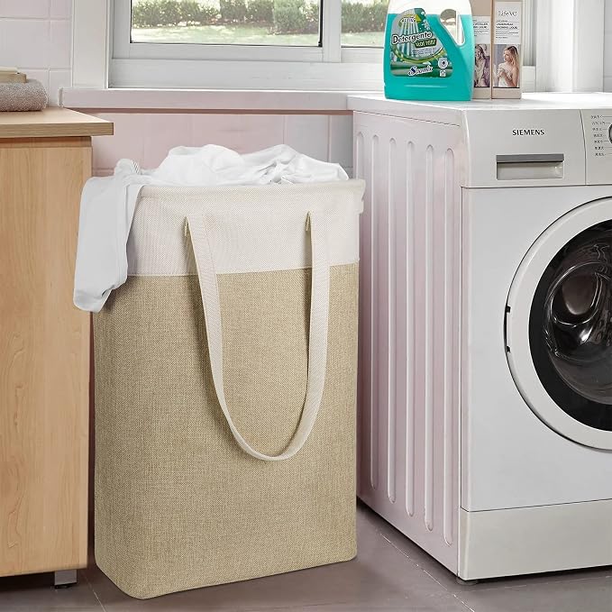 Laundry Hampers 15.2Lx7.5Wx23H Small&Tall Slim Fabric Laundry Baskets Thin - Image 4