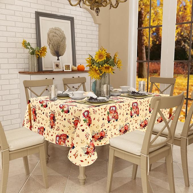 misaya Rectangle Waterproof Vinyl Table Cloth, Wipeable Tablecloth - Image 6