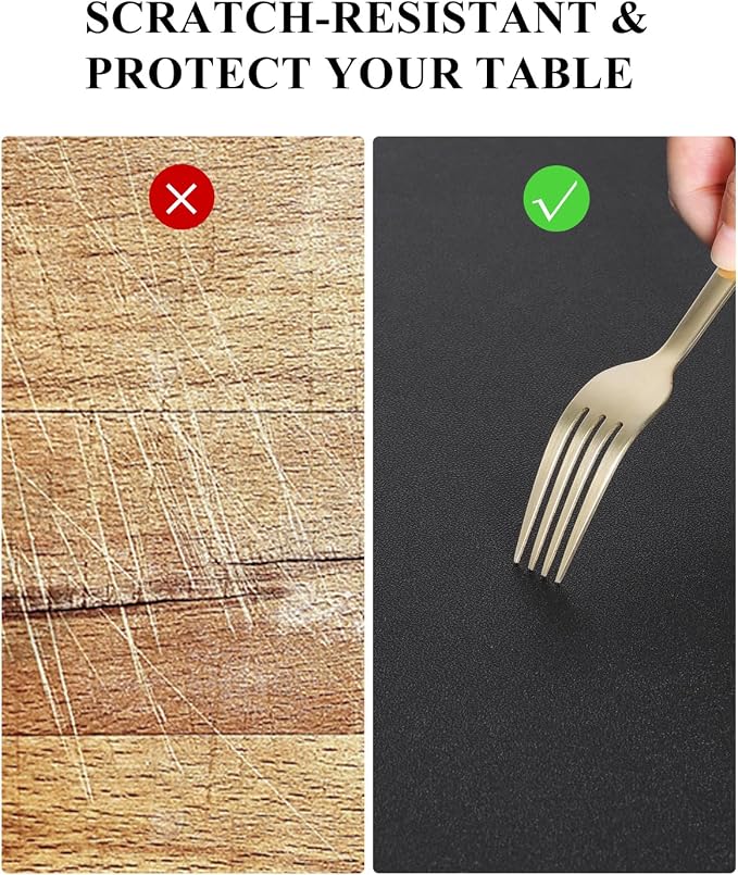 Black Plastic Table Cover Protector, 1.5mm Thick Rectangle Vinyl Table Top - Image 4