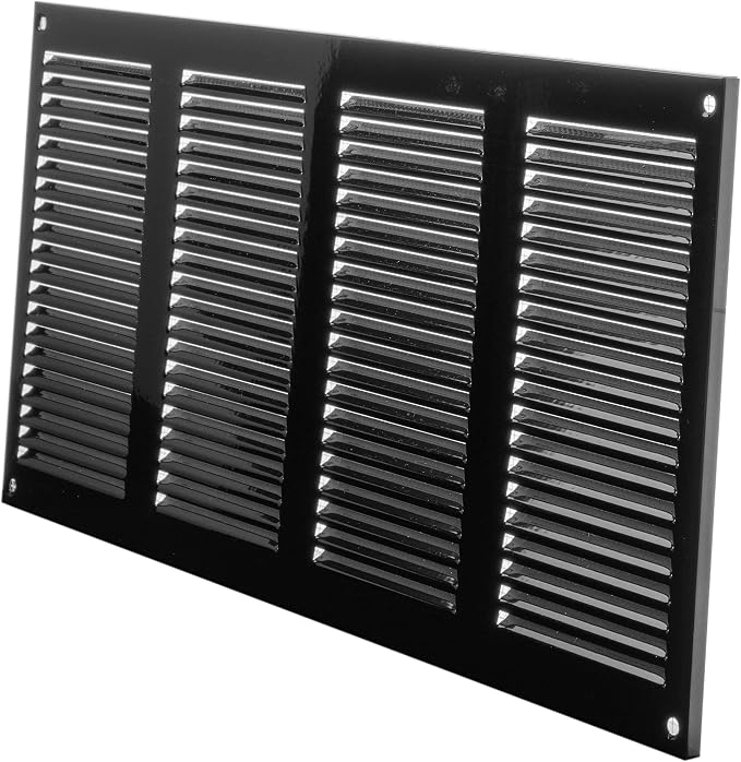 Repa Market Air Vent Cover 16x8 Inch Black Galvanized Steel Louvered Grill Cover - Image 8
