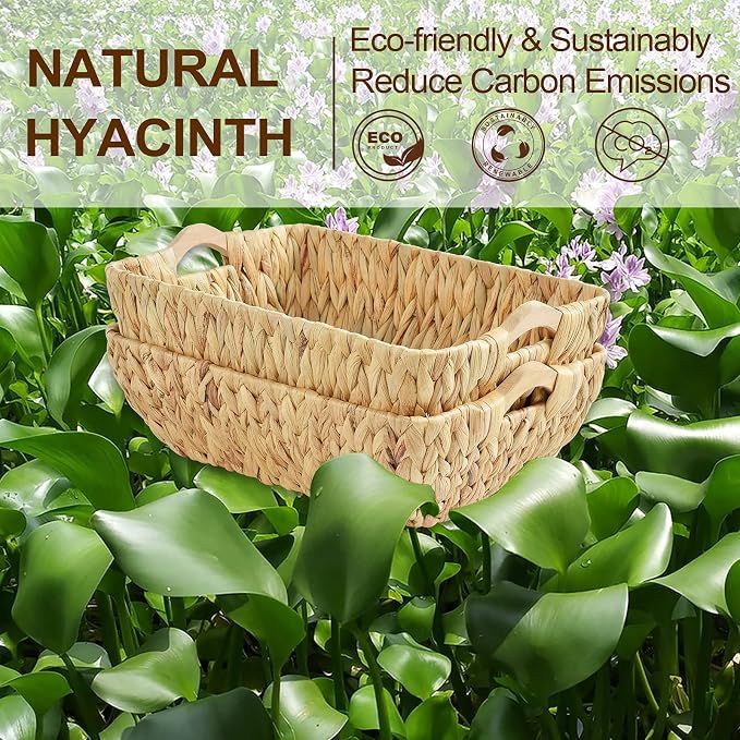 FairyHaus Wicker Baskets with Handles, Natural Wicker Basket - Image 5