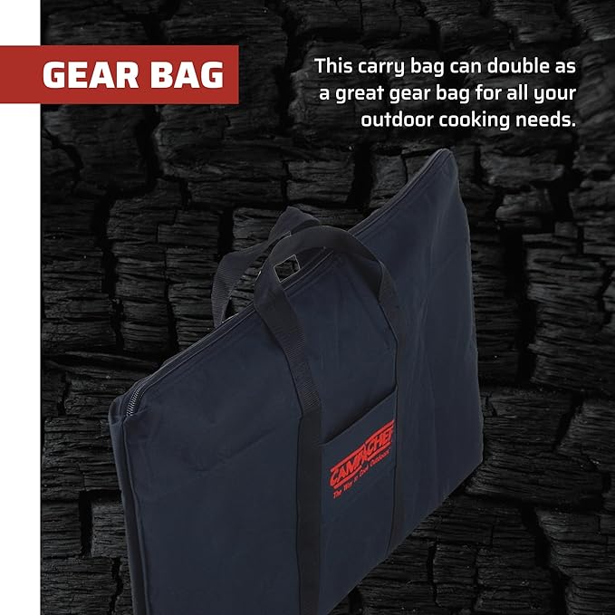 Griddle Carry Bag, Black Dura-Weave Polyester, 31 x 20 Inch