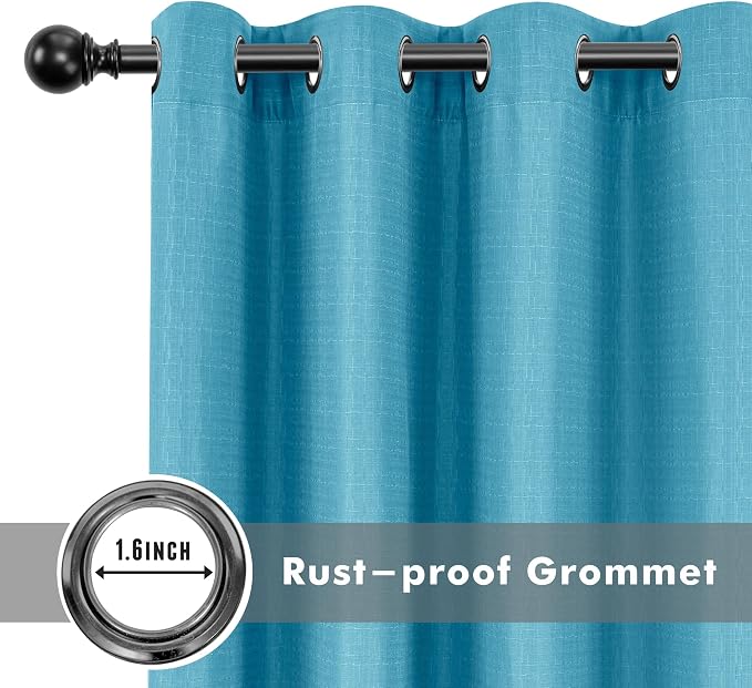 HolidayIdeas 4 Panels Linen Outdoor Curtains - Image 4