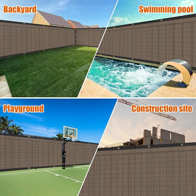 AYOHA 4' x 52' Privacy Fence Screen Fabric Mesh Shade Net Cover, Heavy Duty 160 - Image 7
